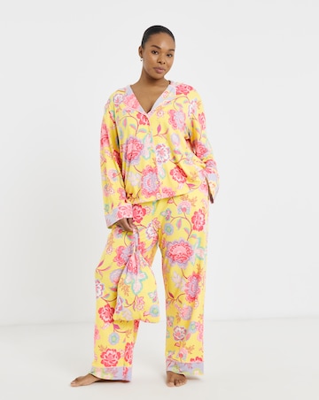 Figleaves Revere Pyjama Set In A Bag Floral Print