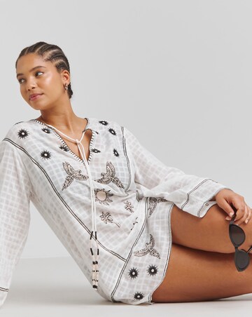 Figleaves Cotton Embroidered Kaftan