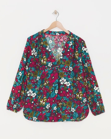 Julipa Moss Crepe Floral Printed Blouse