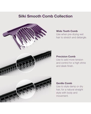 Shark SilkiPro Straight Hair Straightener + Dryer in One Tool HT401UKPU Purple