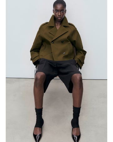 Mango Cropped Trenchcoat