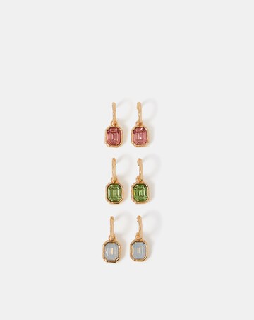 Accessorize 3-Pack Gem Drop Hoop Earrings
