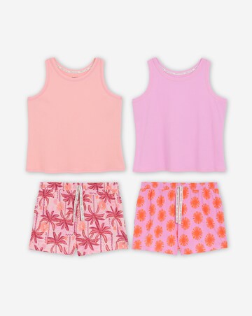 Simply Be (2 Pack) Racer Vest Pyjama Shortie Sets