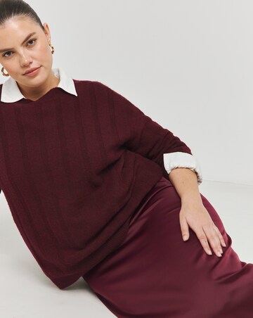 Burgundy Satin Maxi Skirt