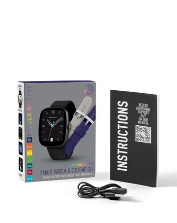 Reflex Active Series 50 Silicone Calling Strap Watch Set - Black