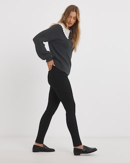 Super Stretch Premium Denim Black Skinny Jeans