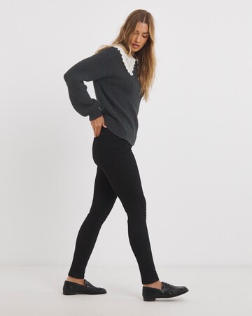 Super Stretch Premium Denim Black Skinny Jeans