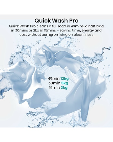 Hisense KitchenFit 5i Series WF5I1245BBR 12kg Washing Machine - Black