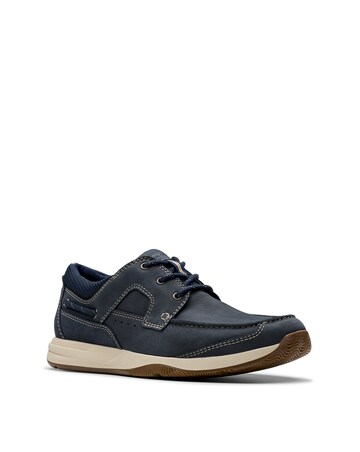 Clarks Sailview Lace Shoes - Navy