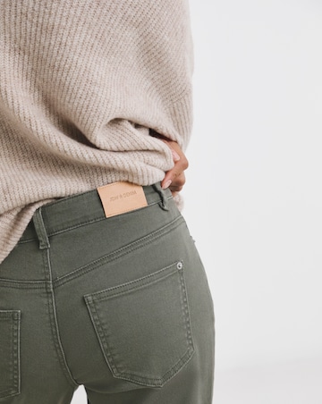 Khaki Straight Leg Jeans