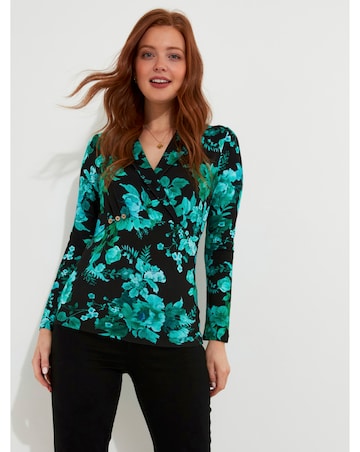 Joe Browns Hallie Jersey Print Wrap Top
