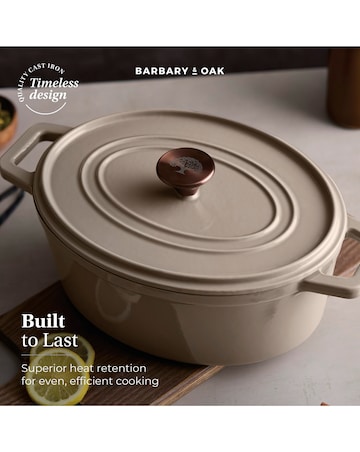 Barbary & Oak Nattura 29cm Oval Casserole Dish Beige