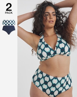 Value 2 Pack High Waisted Bikini Bottoms
