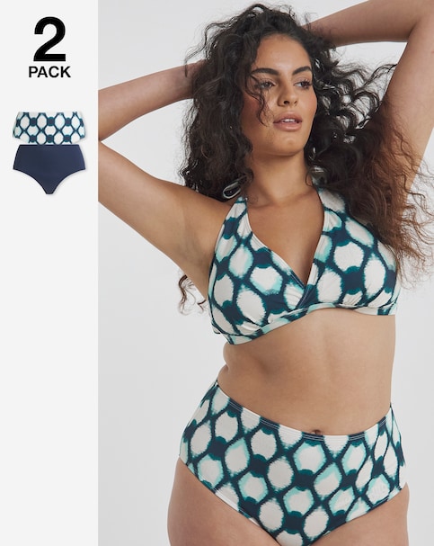 Value 2 Pack High Waisted Bikini Bottoms