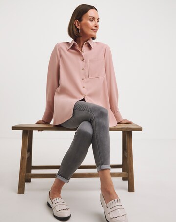 Pink Relaxed Twill Shirt