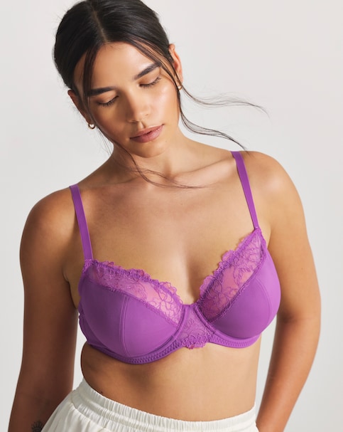 Pretty Secrets Rosalie Full Cup Wired Bra (B-G) Purple
