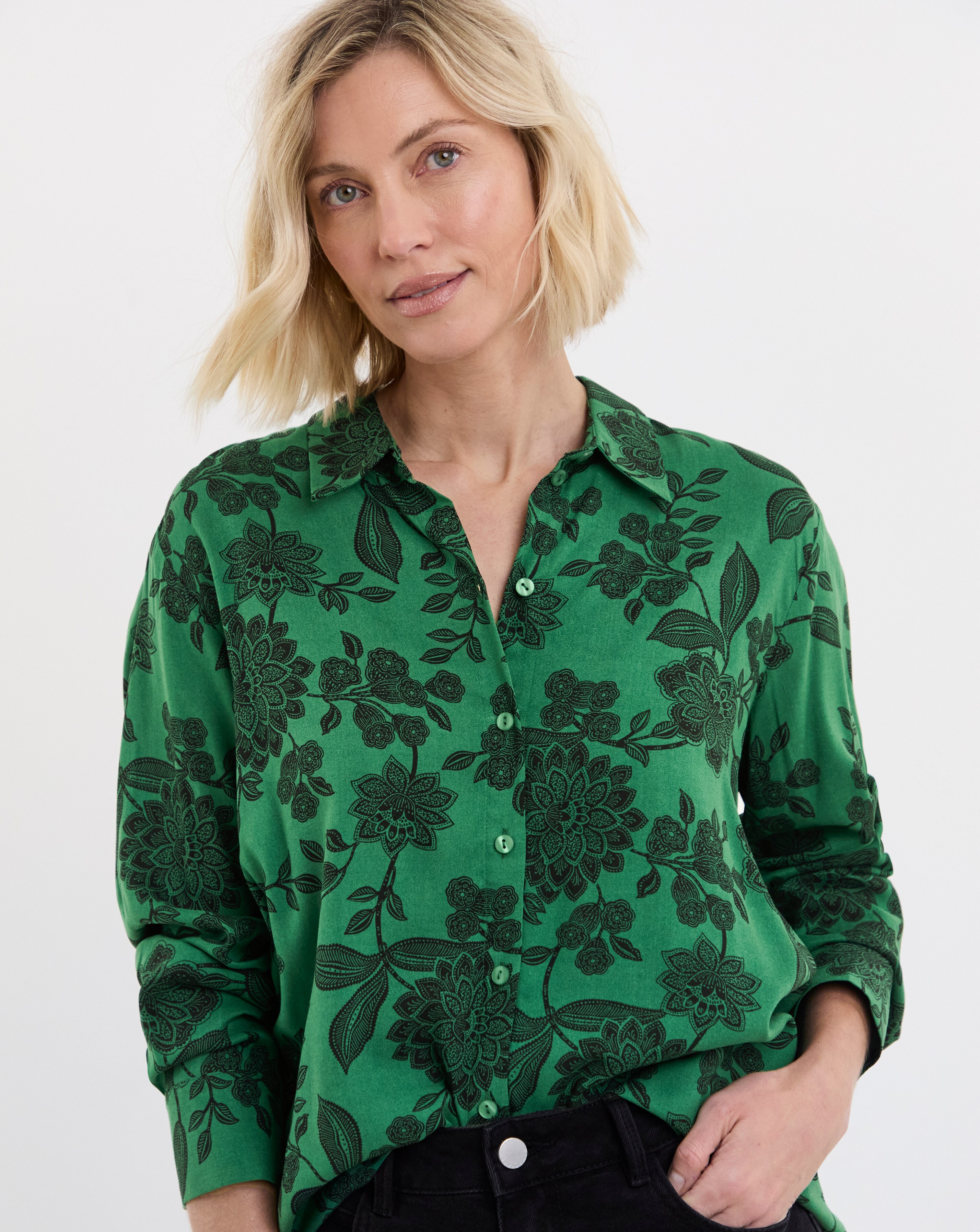 Printed Long Sleeve Shirt