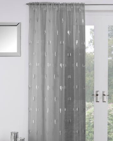 Birch Tree Foil Print Voile