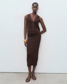 Mango Fine Knit Sweater Vest