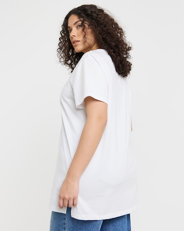 Black, White & Grey 3 Pack Pure Cotton Longline V Neck T-Shirts