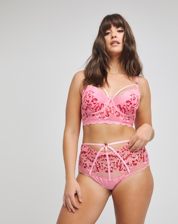 Figleaves Amore Padded Midi Balcony Bra B-F - Pink