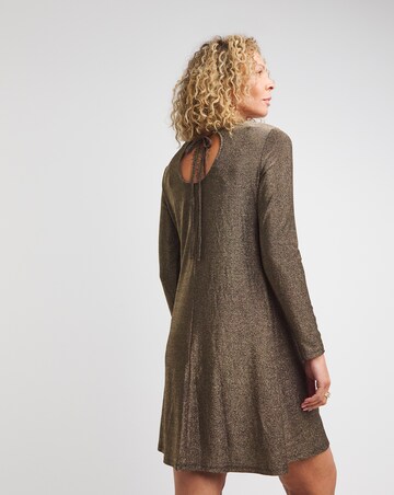 Glitter Swing Dress with Tie Back