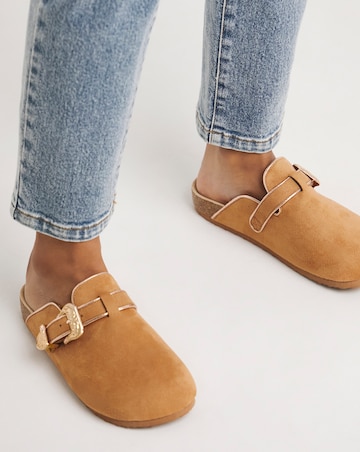 Ellie Footbed Closed Toe Mule Shoe Wide E Fit