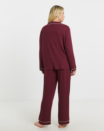Pretty Secrets Ribbed Button Through Pyjama Set