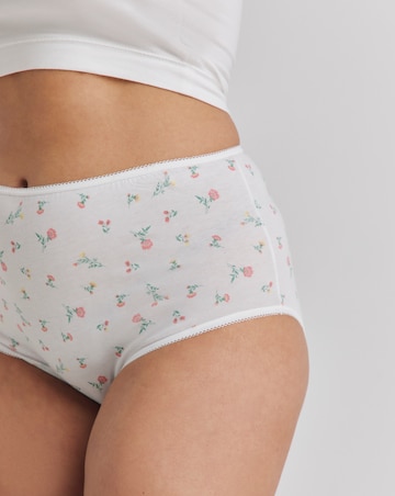 Pretty Secrets (7 Pack) Cotton Full Fit Brief Knickers Ditsy Floral