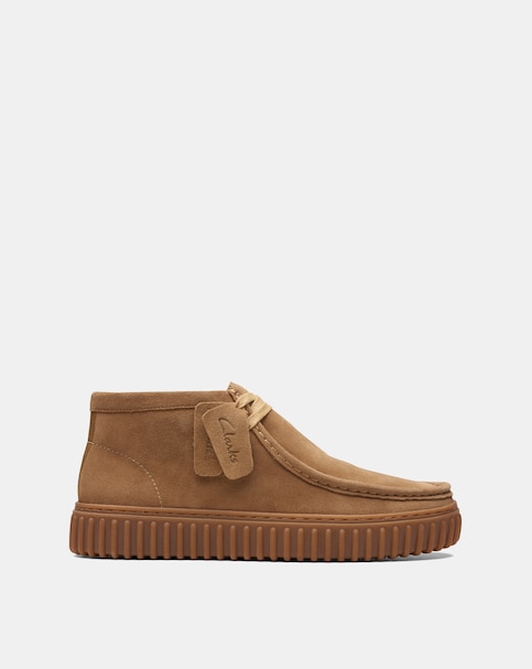 Clarks Suede Torhill Boots - Dark Sand
