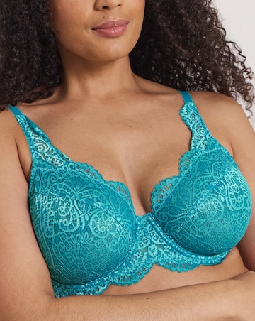 Pretty Secrets Mila Lace Full Cup Wired Bra (B-G) Teal