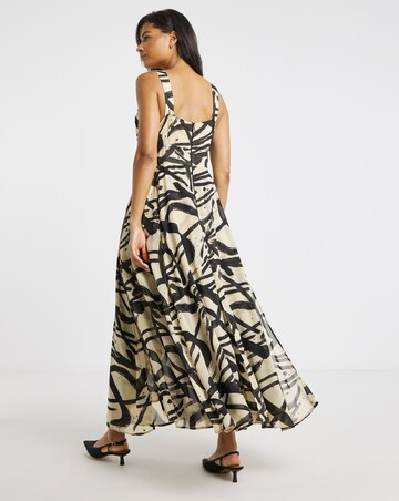 Religion Hand Painted Halter Maxi Dress