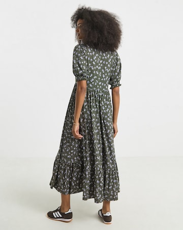 Ditsy Supersoft Tiered Midi Dress