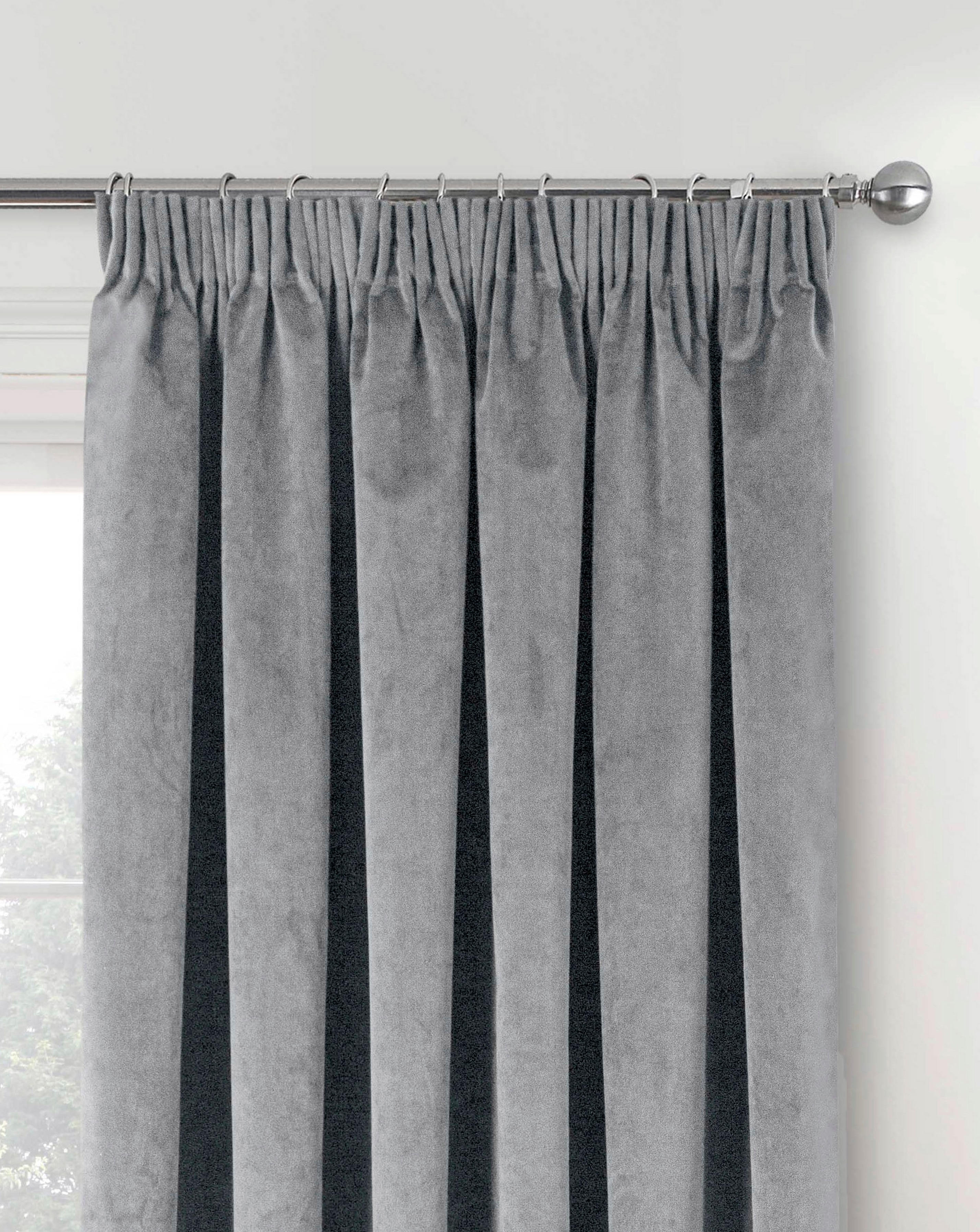Oxford 100% Blackout Thermal Pencil Pleat Velvet Curtain