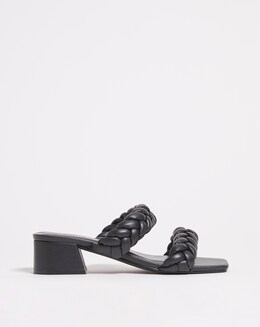Isobel Plaited Low Block Heeled Sandals - Extra Wide Fit (EEE)