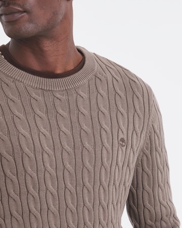 Timberland Williams River Cable Crew Neck Jumper - Brown