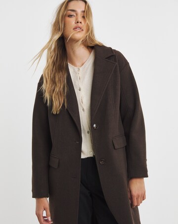 Chocolte Midaxi Faux Wool Coat