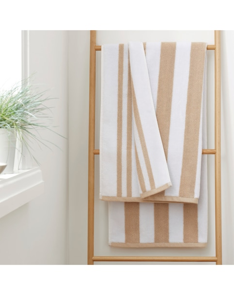 Bianca Reversible Stripe Jacquard Towels