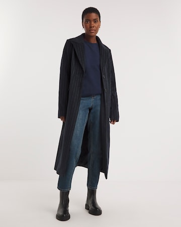 Navy Pin Stripe Coat