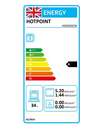 Hotpoint HDG6GDCW 60cm Gas Double Cooker with Glass Lid - White + Installation