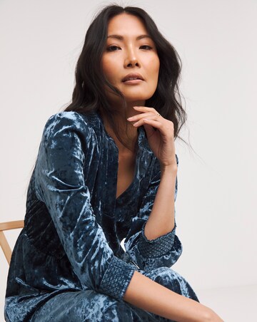 Julipa Embroidered Crushed Velour Dress