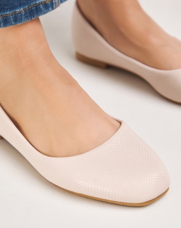 Clarice Square Toe Ballerina Shoes Extra Wide EEE Fit