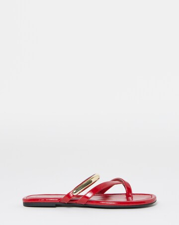 Chapel Toe Loop Hardware Detail Flat Sandals - Wide Fit (E)