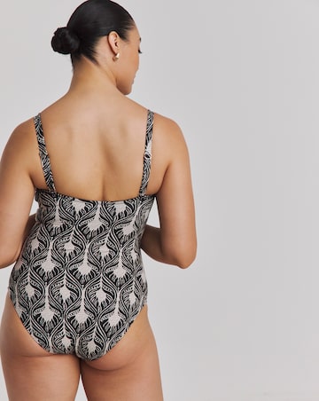 Trim Detail Bandeau Swimsuit With Detachable Straps