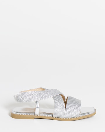 Janna Elasticated Flat Sandals - Extra Wide Fit (EEE)