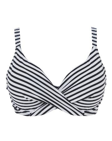 Figleaves Tailor Underwired Non- Padded Wrap Plunge Bikini Top