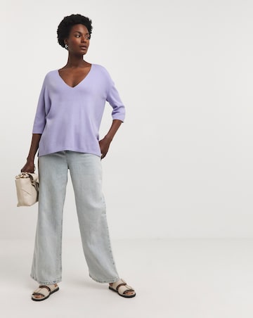 V Neck Boxy Jumper