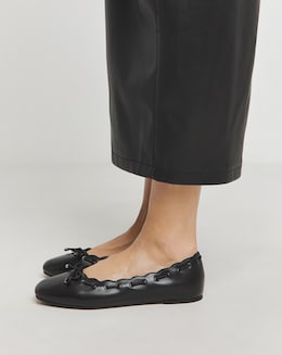 Euphoria Scalloped Edge Ballerinas - Extra Wide Fit (EEE)