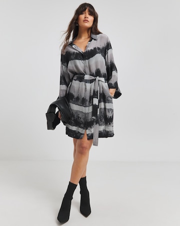Religion Satin Crepe Tunic Tie Waist Dress