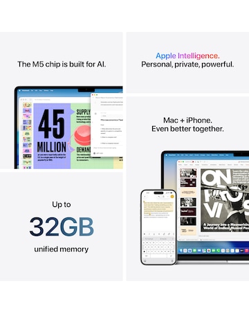 Apple MacBook Air (M5, 2026) 15in 10-core CPU 10-core GPU 16GB 512GB - Midnight